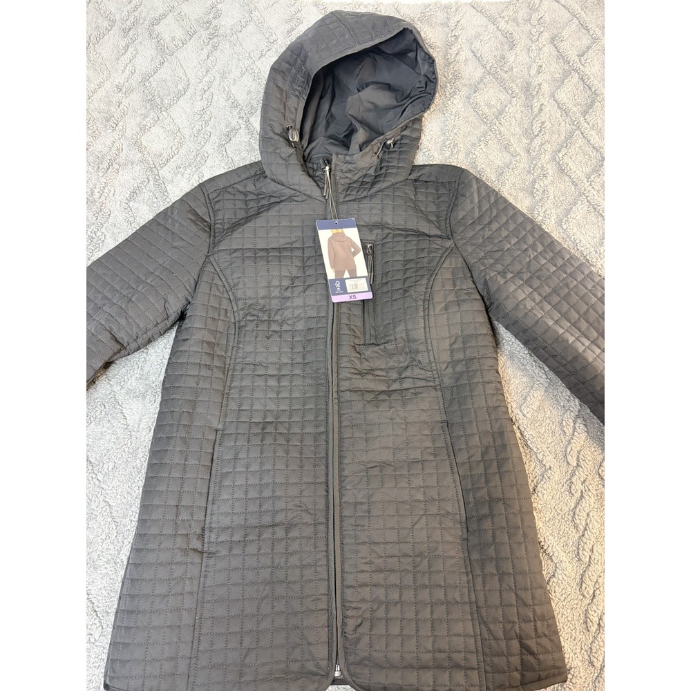 NWOT Lands' End Women's Adjustable Hood Quilted Jacket, Black Size XS